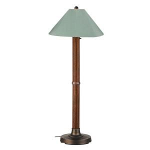 Patio Living Concepts Bahama Weave 60 in. Red Castango Floor Lamp with Spa Shade 37163