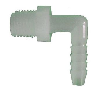 Watts 3/8 in. x 1/2 in. Plastic 90 Degree Barb x MPT Elbow A 296