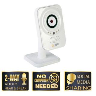 Q SEE Easy View Wi Fi IP Wireless Indoor Day/Night Video Surveillance Camera with 2 Way Audio QN6401X