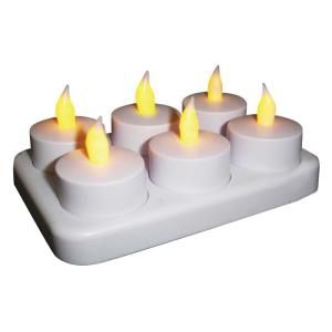 Brite Star Rechargeable Tea Light with Recharging Station (6 Count) 45 340 00