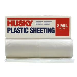 Husky 10 Ft. x 100 Ft. Clear 2 mil Plastic Sheeting RS210 100C
