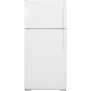GE 28 in. W 15.7 cu. ft. Top Freezer Refrigerator in White GTS16DBELWW
