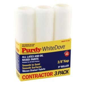 Purdy White Dove 9 in. x 3/8 in. Dralon Roller Covers (3 Pack) 14B863400