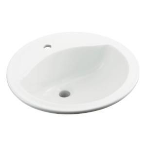 Sterling Plumbing Modesto Drop in Bathroom Sink in White 441901 0