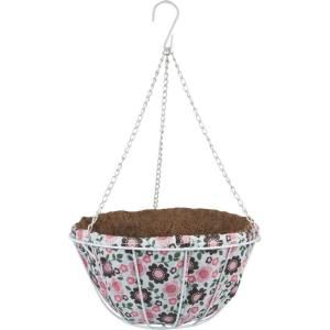 Pride Garden Products 14 in. Garden Party Daisies Coco Fabric Basket (2 Pack) 11000