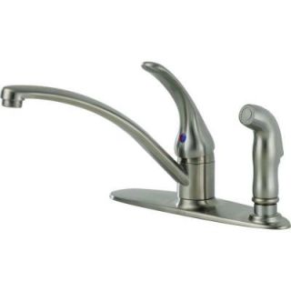 Delta Foundations Single Handle Integral Spray Kitchen Faucet in Stainless B3310LF SS
