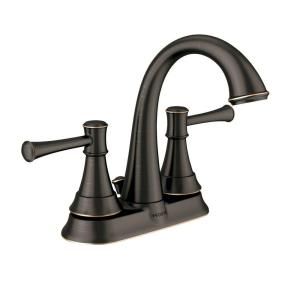 MOEN Ashville 4 in. Centerset 2 Handle Bathroom Faucet with Microban Protection in Mediterranean Bronze 84777MBRB