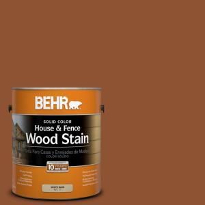 BEHR 1 gal. #SC 122 Redwood Naturaltone Solid Color House and Fence Wood Stain 03001