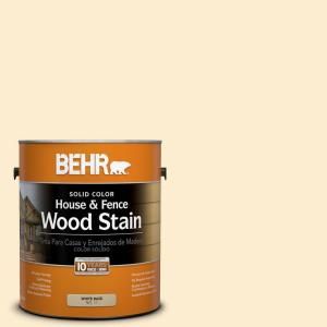 BEHR 1 gal. #SC 157 Navajo White Solid Color House and Fence Wood Stain 01101