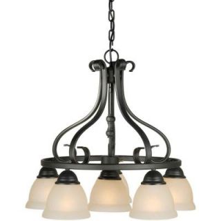 Illumine 6 Light Bordeaux Chandelier with Rustic Umber Glass CLI FRT2217 06 64