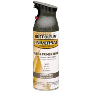 Rust Oleum Universal 12 oz. All Surface Hammered Dark Bronze Spray Paint and Primer in One 261410