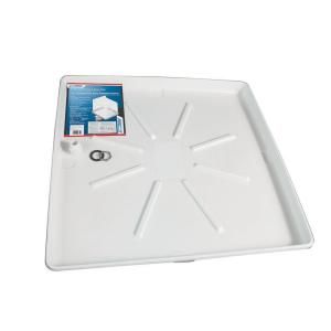 Camco 30 in. x 32 in. Washing Machine Drain Pan with PVC Fitting 20752