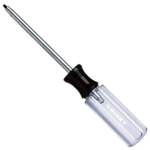 Husky 4 in. Robertson Screwdriver with Clear Handle 74345