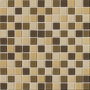 Daltile Isis Cream Blend 12 in. x 12 in. x 3 mm Glass Mesh Mounted Mosaic Wall Tile IS2611MS1P