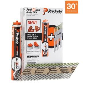 Paslode 2 3/8 in. x 0.113 Galvanized Ring Shank Fuel + Nail Pack (1,000 Nails + 1 Fuel Cell) 650526