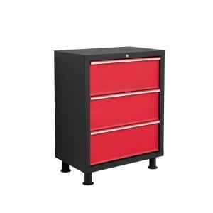 NewAge Products Bold Series 34.5 in. H x 26 in. W x 16 in. D Welded 3  Drawer Tool Cabinet 35203