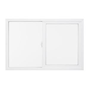 JELD WEN Horizontal Sliding Vinyl Windows, 48 in. x 60 in., White, with LowE Glass and Insect Screen 3I0302