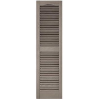 Builders Edge 15 in. x 55 in. Louvered Shutters Pair in #008 Clay 010140055008