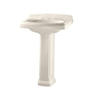 American Standard Portsmouth Pedestal Combo in Linen with 8 in. Faucet Centers 0555.801.222