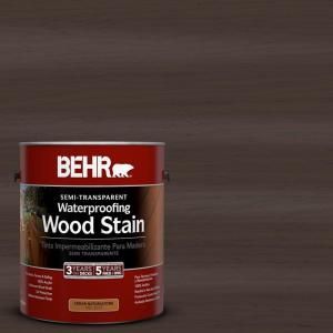 BEHR 1 gal. #ST 103 Coffee Semi Transparent Waterproofing Wood Stain 307701