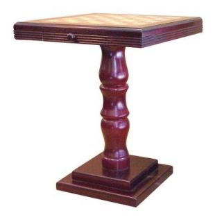 Home Decorators Collection Composite Wood Chess Table in Cherry H 57