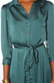 Ladahk Dress Hipster Shirt Dress in Green