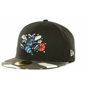 Charlotte Hornets New Era NBA Hardwood Classics Fighter Camo Fitted 59FIFTY Cap