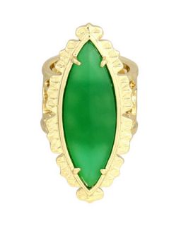 Frosted Green Maritza Ring