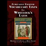 Cumulative Chapter Vocabulary Lists