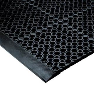 NoTrax San EZE Grease Resistant Floor Mat, 39 x 58 1/2 in, 7/8 in Thick, Black