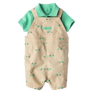 Just One YouMade by Carters Boys Shortal and Bodysuitl Set   Green/Khaki NB