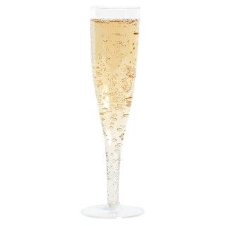 Premium Plastic Square 5 oz. Champagne Flutes