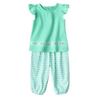 Just One YouMade by Carters Girls 2 Piece Top and Pant Set   Turquoise 6 M