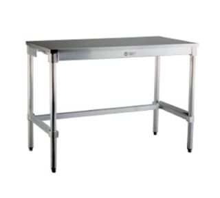 New Age Work Table w/ Crossrails & 16 Gauge Stainless Top, 96x24 in, Aluminum