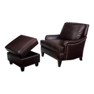 Opulence Home Henry Leather Chair and Ottoman 59501opudb/59506opudb