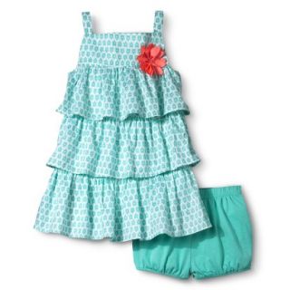 Just One YouMade by Carters Girls 2 Piece Ruffle Dress Set   Turquoise 9 M