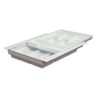 Knape & Vogt 3.5 in. x 17.75 in. x 19.25 in. Economy Double Tiered Tableware Drawer Organizer 1775E W