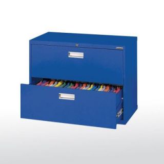 Sandusky 600 Series 36 in. W 2 Drawer Lateral File Cabinet in Blue LF6A362 06