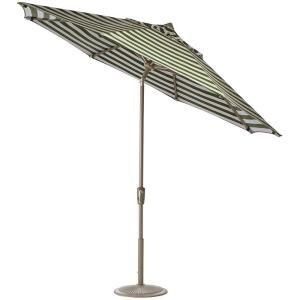 Home Decorators Collection 11 ft. Auto Tilt Patio Umbrella in Maxim Cilantro Sunbrella with Champagne Frame 1549720630