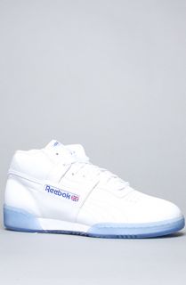 Reebok The Workout Mid Ice Sneaker in White Blue