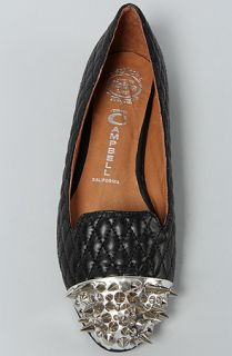 Jeffrey Campbell The Crown II Shoe in Black Quilt and Silver Spikes