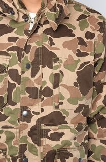 HUF The Waxed Highland Jacket in Duck Camo