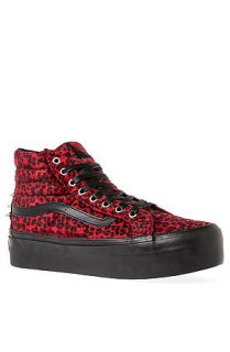 Vans Footwear Sk8 Hi Platform Studded Sneaker in Leopard Red