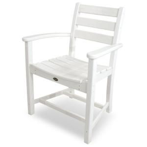 Trex Outdoor Furniture Monterey Bay Classic White Patio Dining Armchair TXD200CW