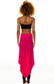 MARIALIA Hot Pink HiLow Maxi Skirt