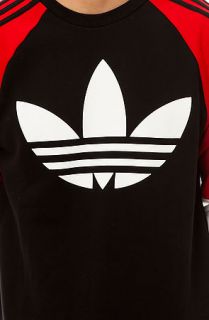 adidas Sweatshirt Courtside Collection LL2 Crewneck in Black & Red