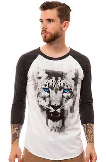 Entree Baseball Tee Snow Leopard in White and Grey