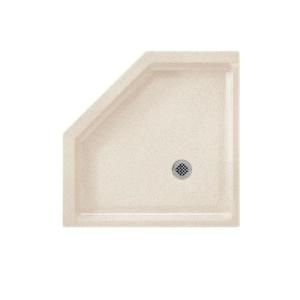 Swanstone Neo Angle 36 in. x 36 in. Solid Surface Single Threshold Shower Floor in Tahiti Sand SN00036MD.051