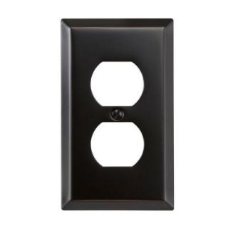 Amerelle Steel 1 Duplex Wall Plate   Aged Bronze DISCONTINUED 163DDB