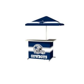 Best of Times Dallas Cowboys All Weather L Shaped Patio Bar with 6 ft. Umbrella 2001W1202
